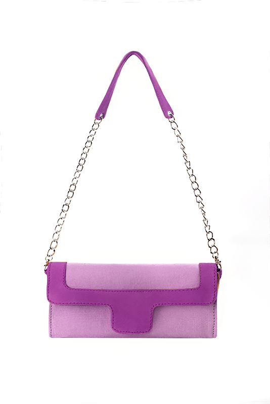 Women's mauve purple luxurious elegant clutch for ceremonies, weddings and evenings out. - Top view